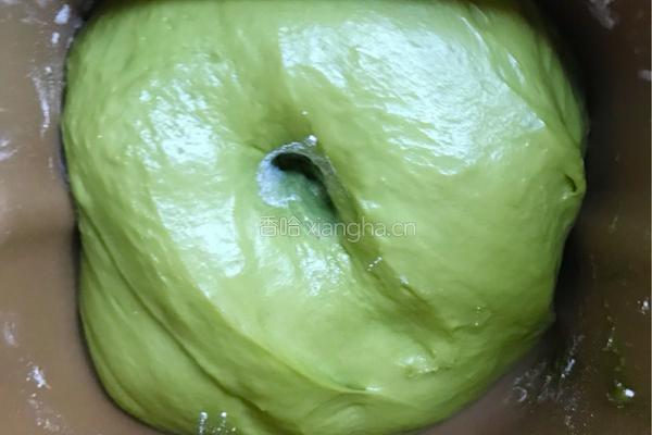 抹茶麻薯软欧的做法图解1