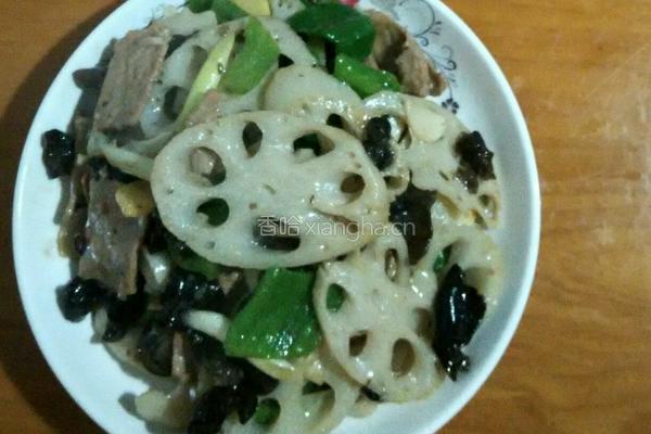 莲藕木耳炒肉片的做法图解13