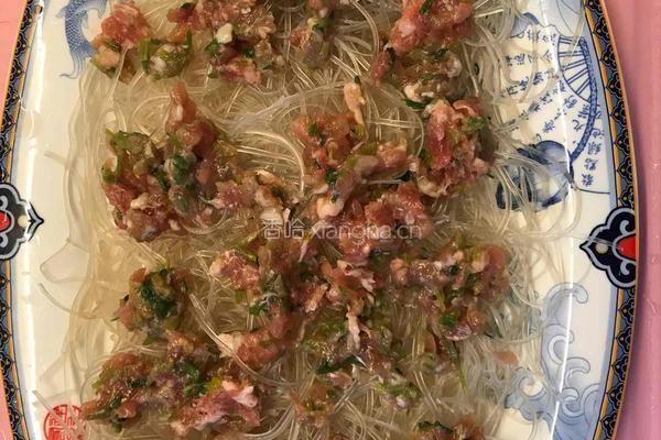 肉糜蒜蓉粉丝蒸虾的做法图解5