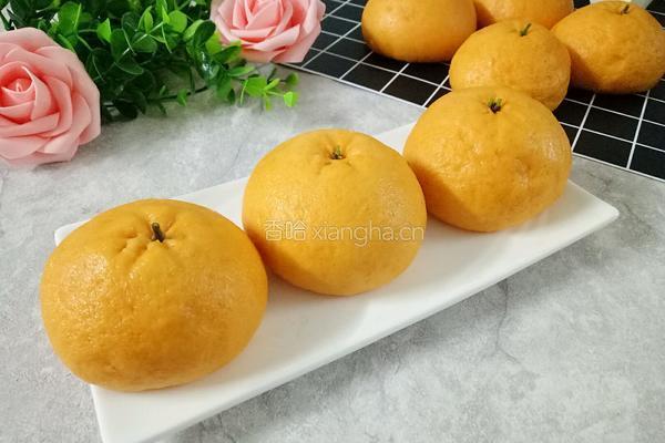 仿真橘子馒头的做法图解1