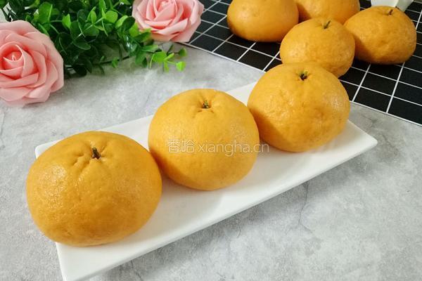 仿真橘子馒头的做法图解10
