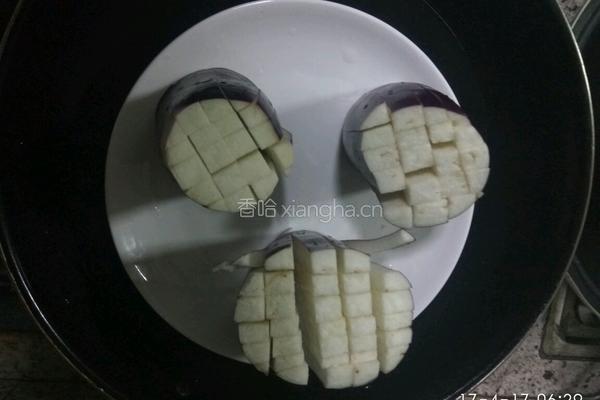 菊花茄子的做法图解3