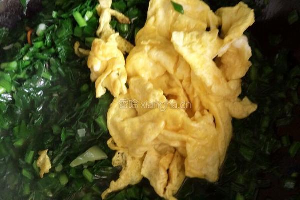 韮菜炒鸡蛋的做法图解7