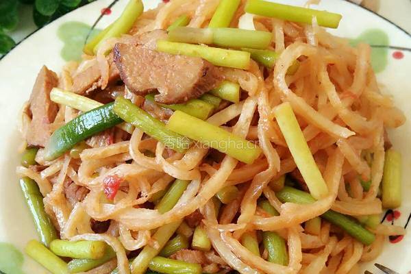 腊肉炒饼的做法图解13
