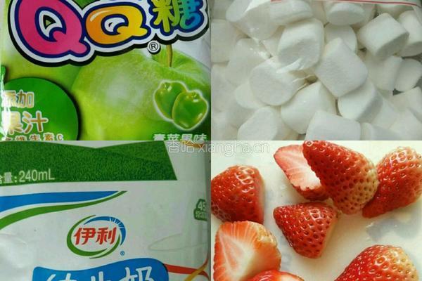 草莓牛奶布丁的做法图解1