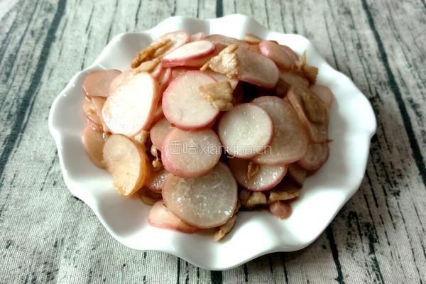 水萝卜炒肉的做法图解8