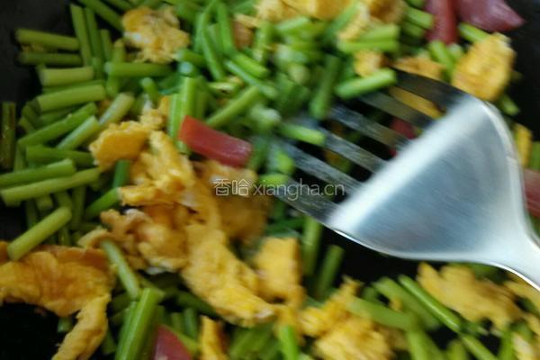 蒜毫炒鸡蛋的做法图解7