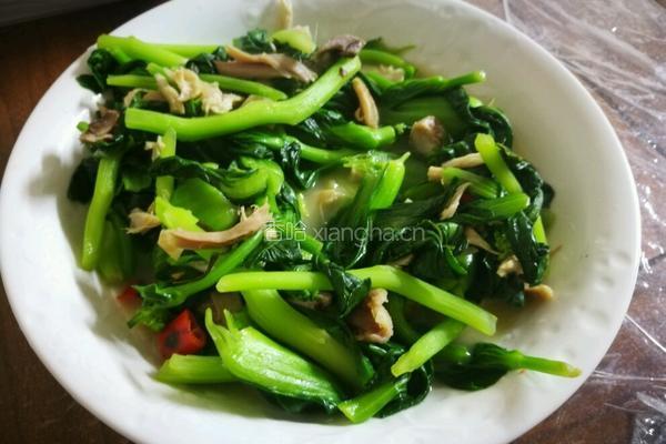咸鸡肉炒芥菜的做法图解8