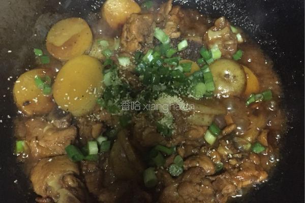 鸡腿红烧土豆片的做法图解4