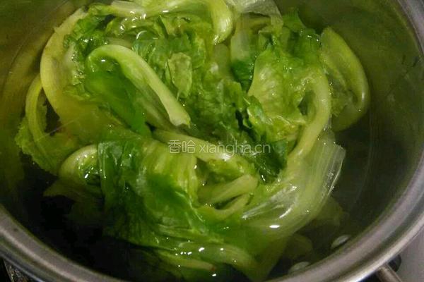瘦肉酱拌生菜的做法图解2