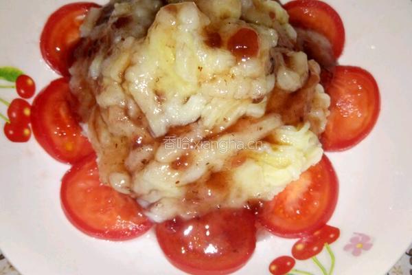 蜂蜜蓝莓酱土豆泥的做法图解6