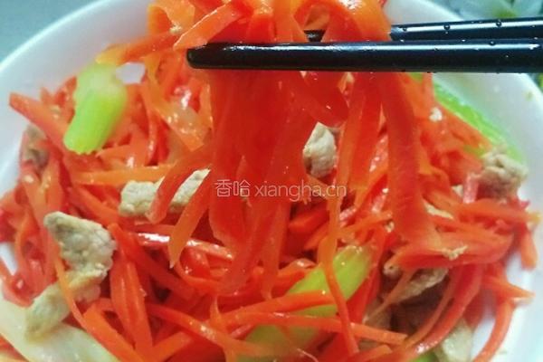 胡萝卜炒肉的做法图解7