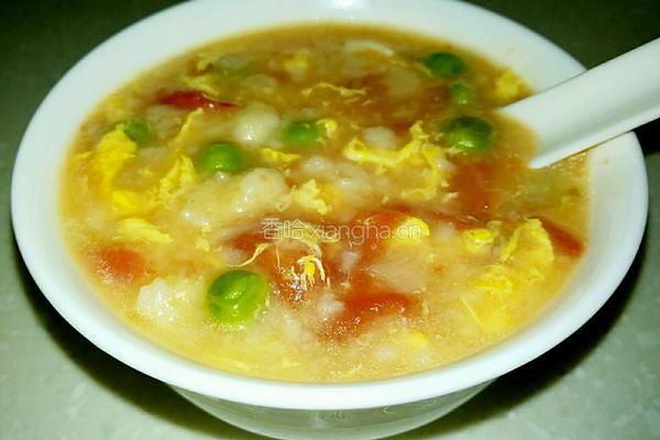 番茄豌豆疙瘩汤的做法图解7