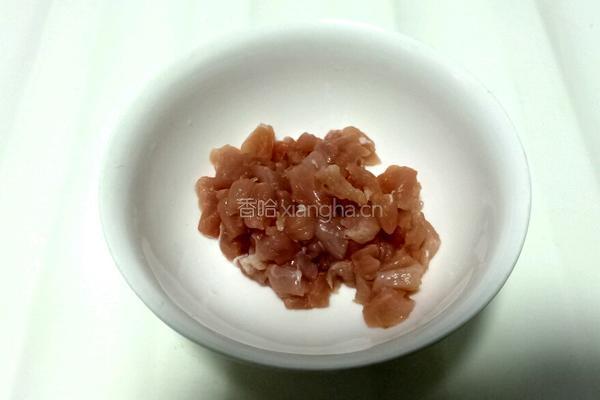 榆钱玉米饼炒肉丁的做法图解3