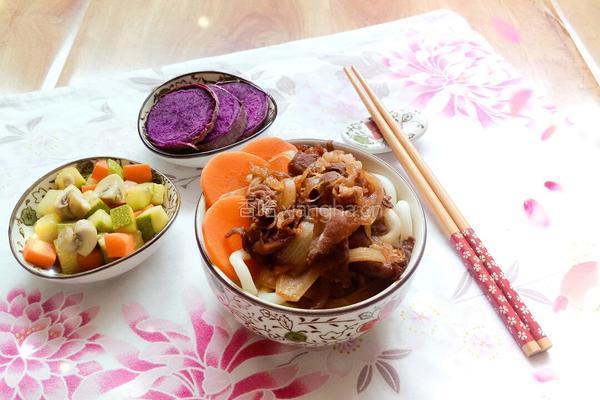 牛丼乌冬面的做法图解6