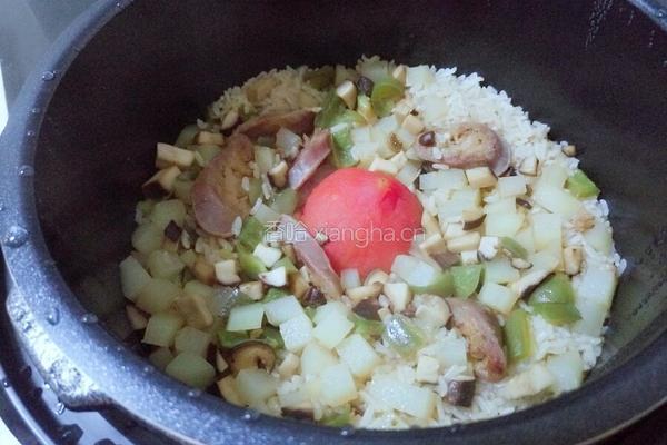 土豆腊肠焖饭的做法图解20