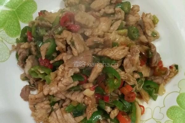 辣椒炒肉的做法图解4