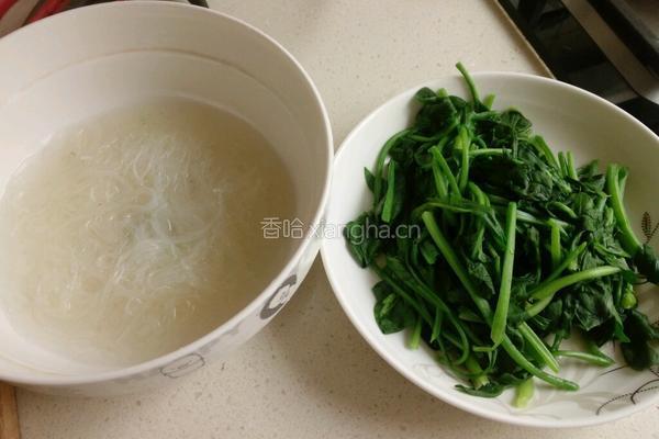 菠菜粉丝炒鸡蛋的做法图解4