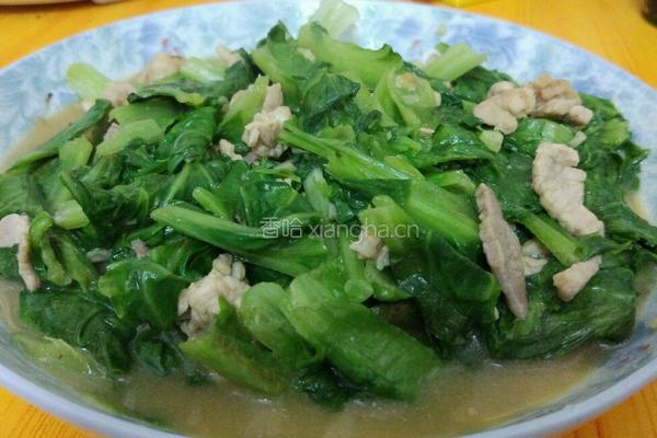 生菜炒肉的做法图解5