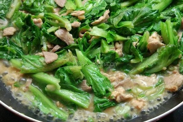 生菜炒肉的做法图解4
