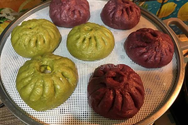 紫薯香干肉包的做法图解12