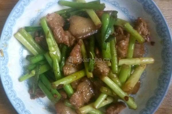 韭菜花抄肉的做法图解5