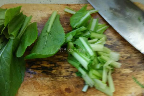 肉末粉丝小白莱的做法图解3