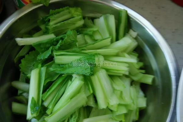 肉末粉丝小白莱的做法图解5