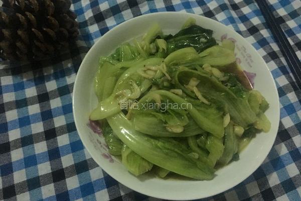 蒜末虾米生菜的做法图解10