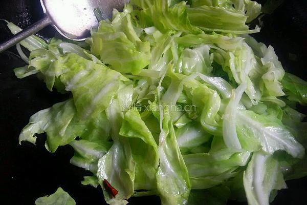 手撕包菜炒粉条的做法图解6