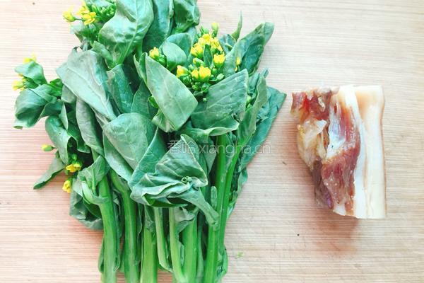腊肉炒菜苔的做法图解1