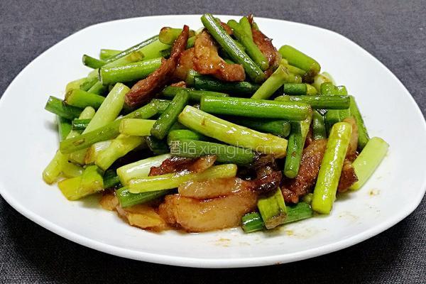 蒜苔炒肉的做法图解10