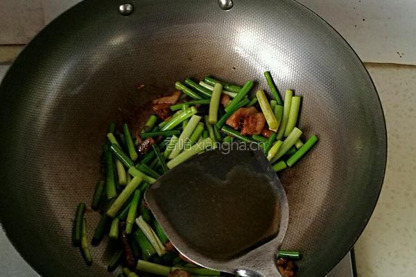 蒜苔炒肉的做法图解6