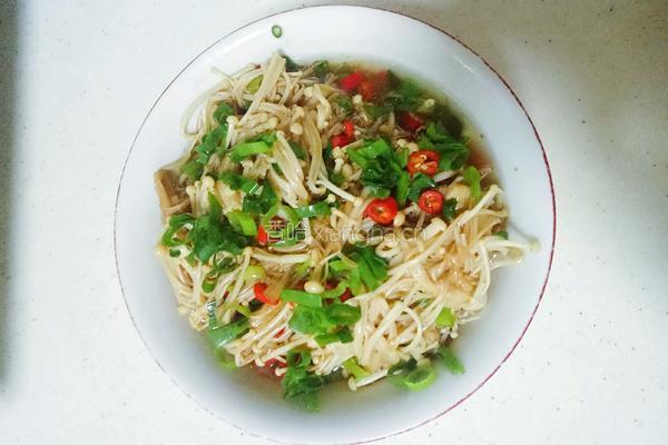 白灼金针菇