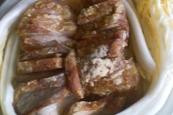 走油白菜扣肉的做法图解11