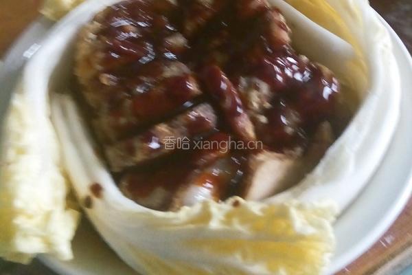 走油白菜扣肉的做法图解13