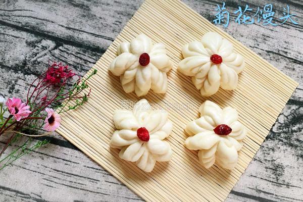 牛奶菊花馒头的做法图解20