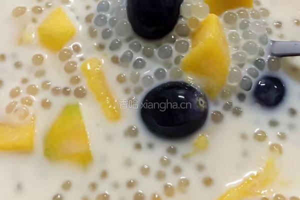 芒果葡萄西米露的做法图解5