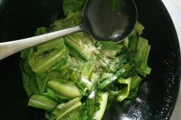 素炒油麦菜的做法图解4