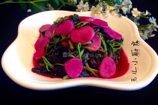 蒜香红苋菜的做法图解7