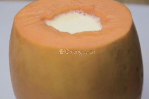 木瓜牛奶冻的做法图解3