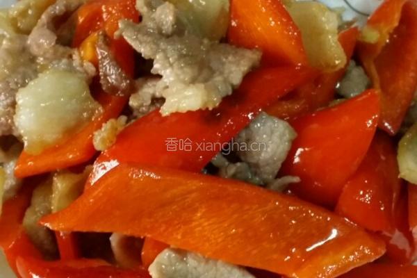 姜甜椒炒肉的做法图解7