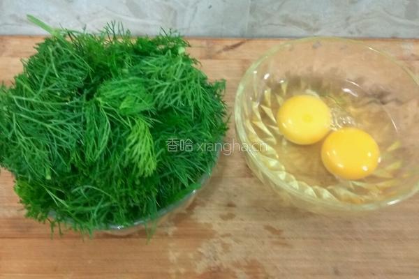 茴香炒鸡蛋的做法图解1