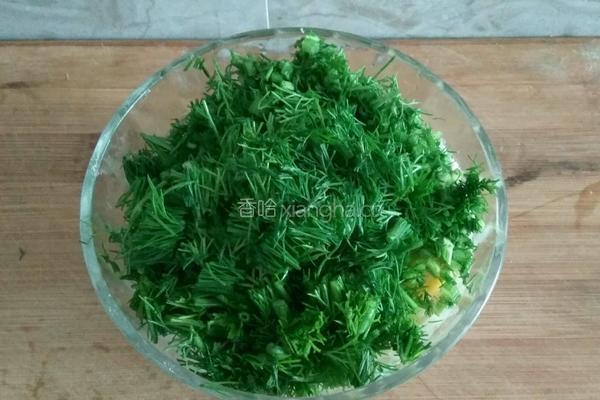 茴香鸡蛋饼的做法图解2