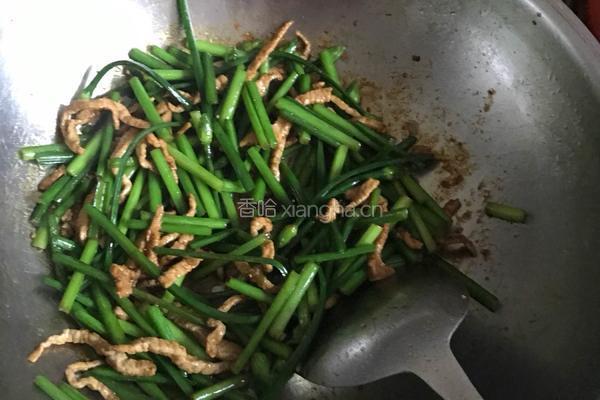 韭苔炒肉丝的做法图解8