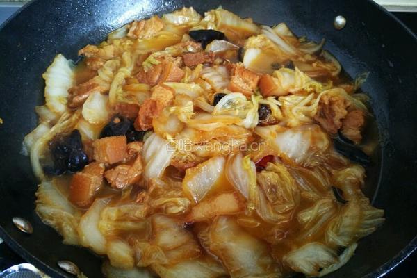 大白菜烧肉的做法图解12