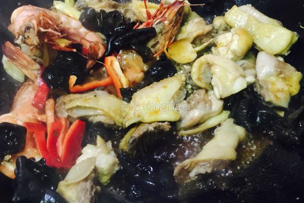 干逼鸡肉大虾的做法图解12