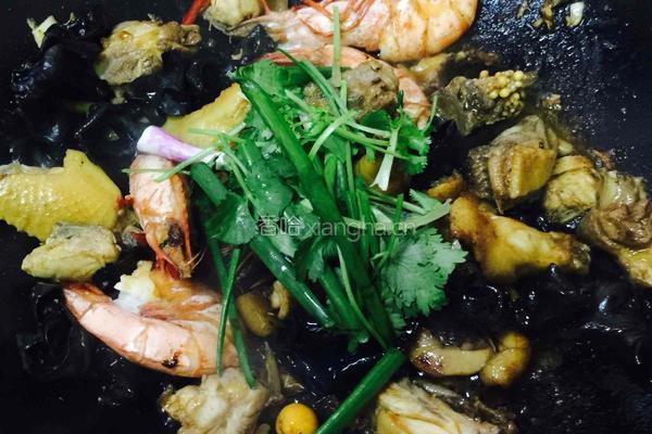 干逼鸡肉大虾的做法图解13