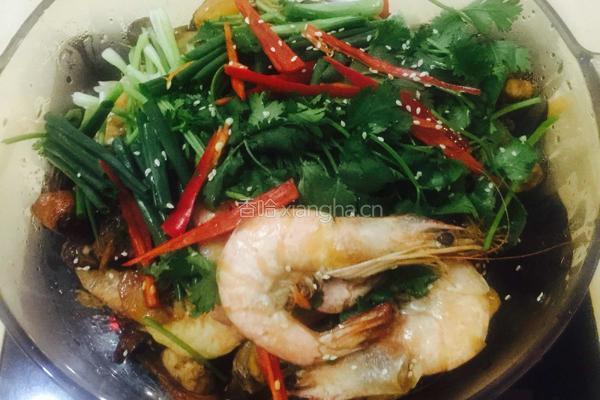 干逼鸡肉大虾的做法图解15