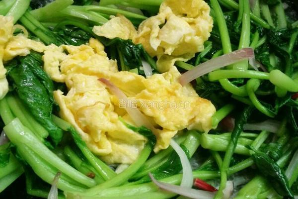 青菜洋葱炒鸡蛋的做法图解6